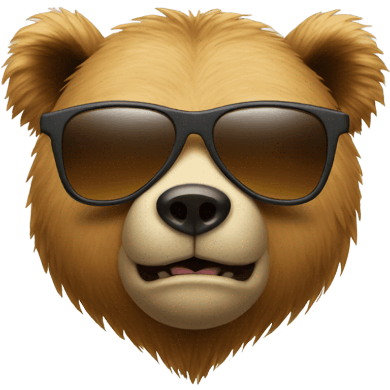 Bear with sunglasses in Hawaii  emoji