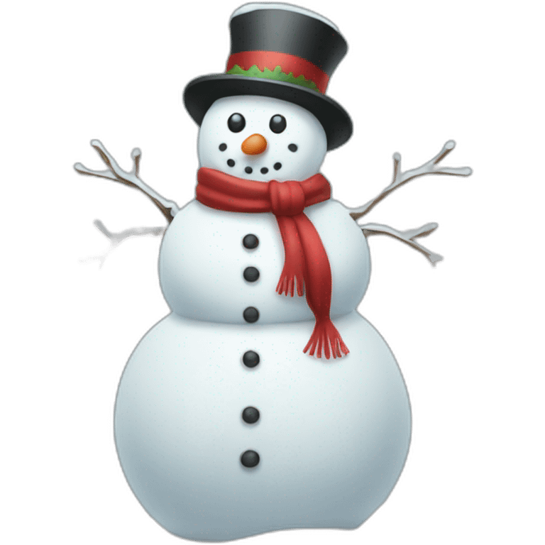 full body christmas snowman emoji