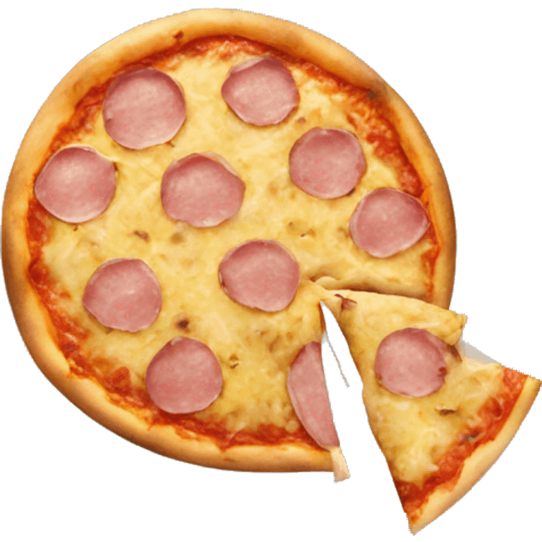 pizza with pineapple and ham emoji