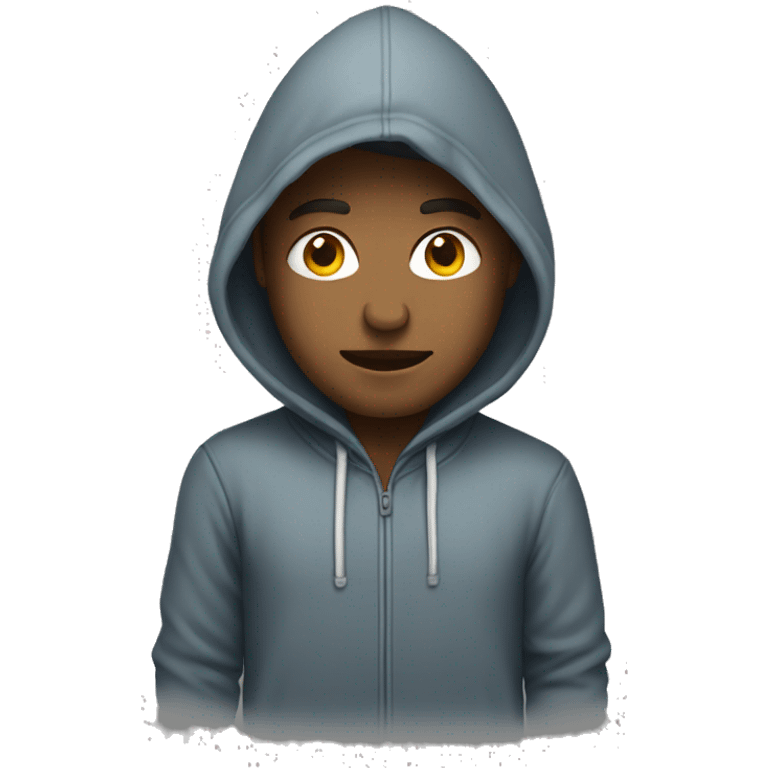 A person wearing a hoodie emoji