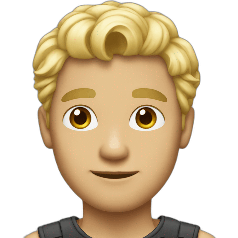 Rich young man blonde emoji