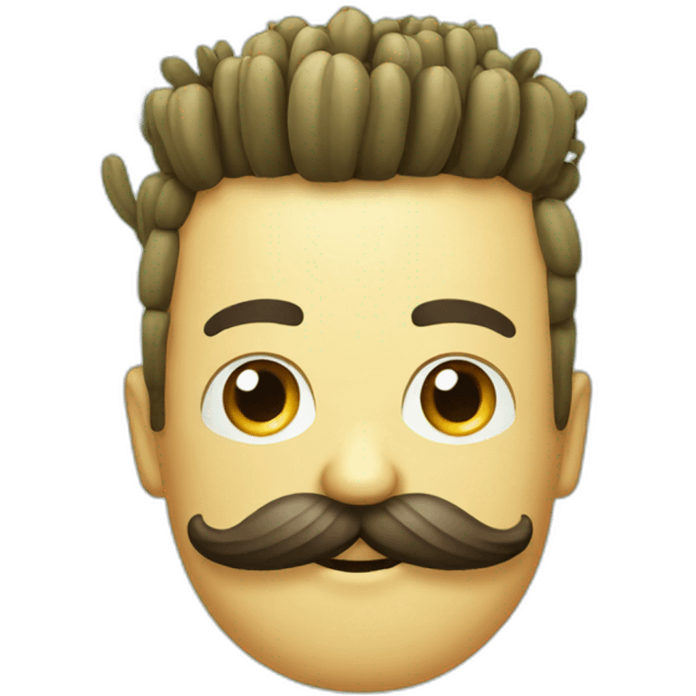 Cactus avec une moustache emoji