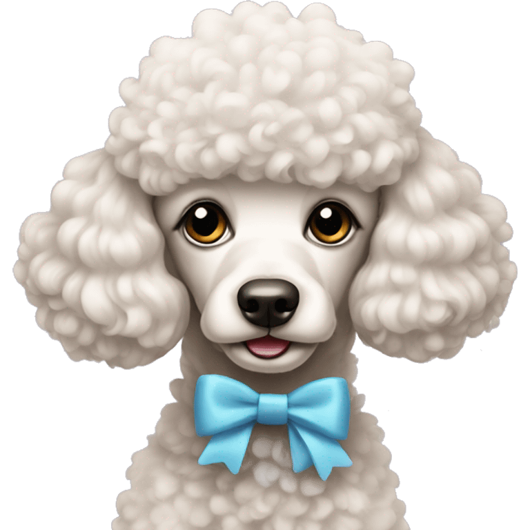 Poodle with bows emoji