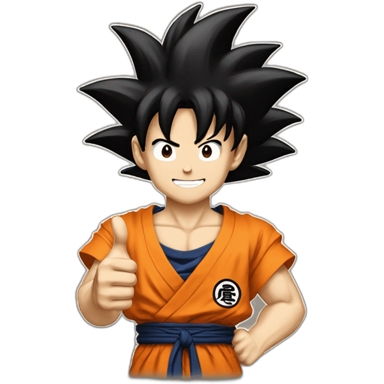 Kid Goku thumbs up emoji