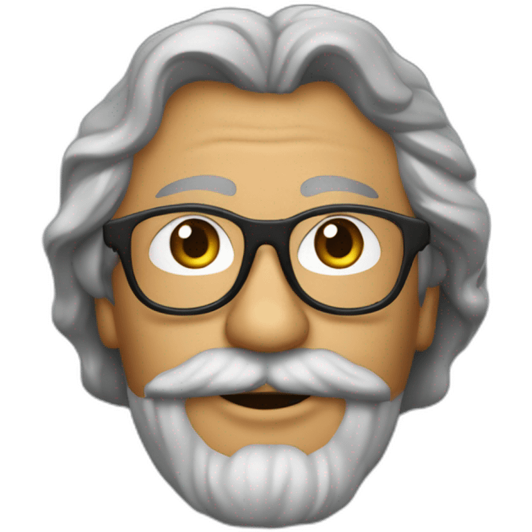 José Mercé con barba oscura y gafas emoji