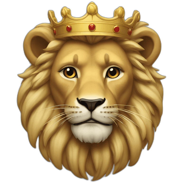 León con corona emoji