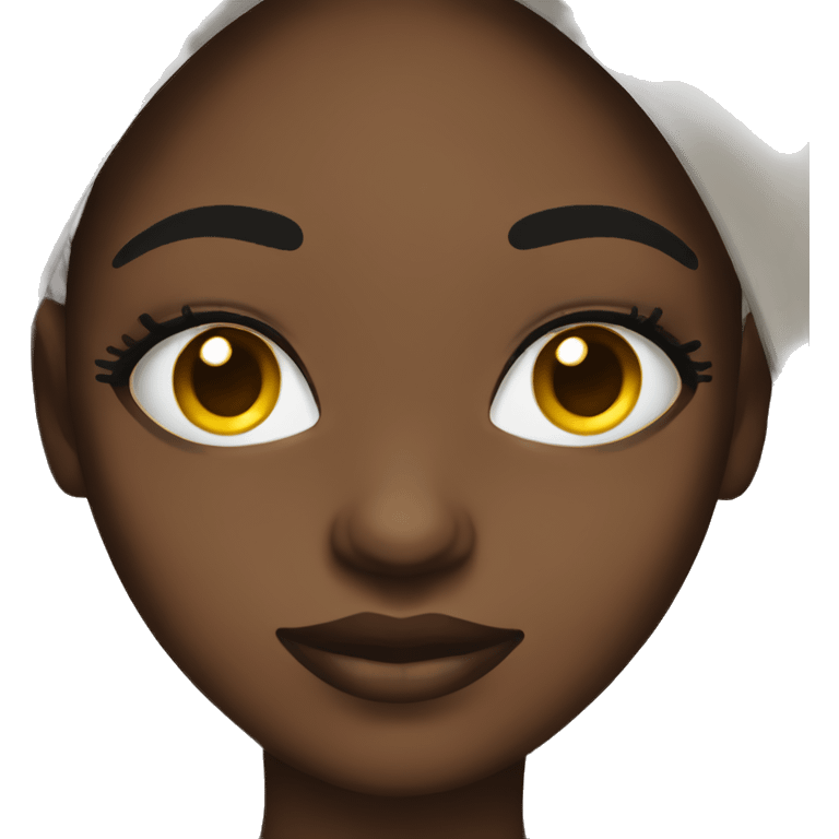 Black girl with lashes emoji