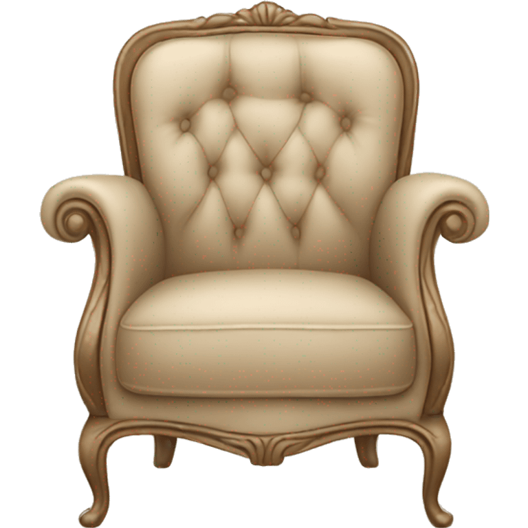 Beige vintage armchair emoji