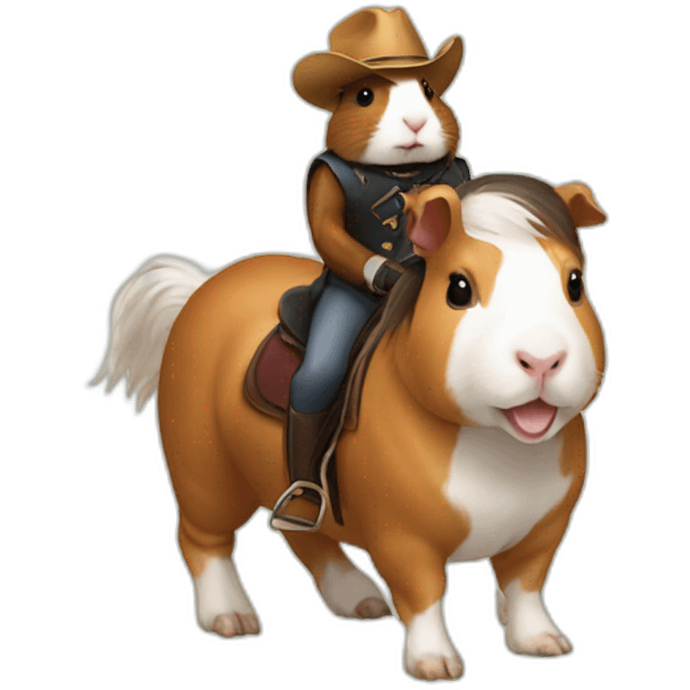 guinea pig riding a horse emoji