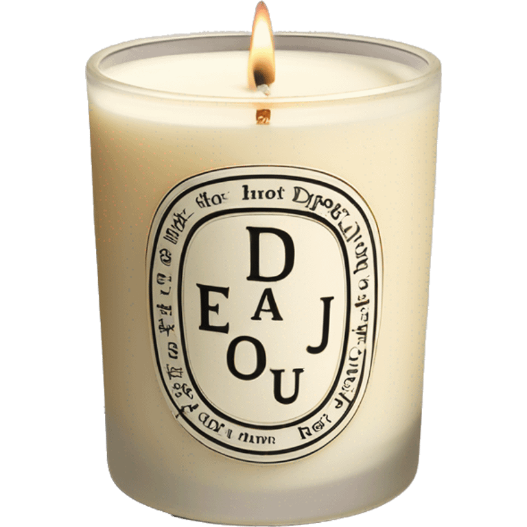 realistic cream coloured diptyque branded candle emoji