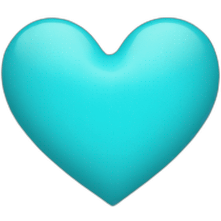 A cyan blue heart emoji