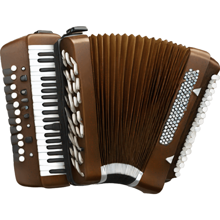 Realistic brown Belgium accordian emoji