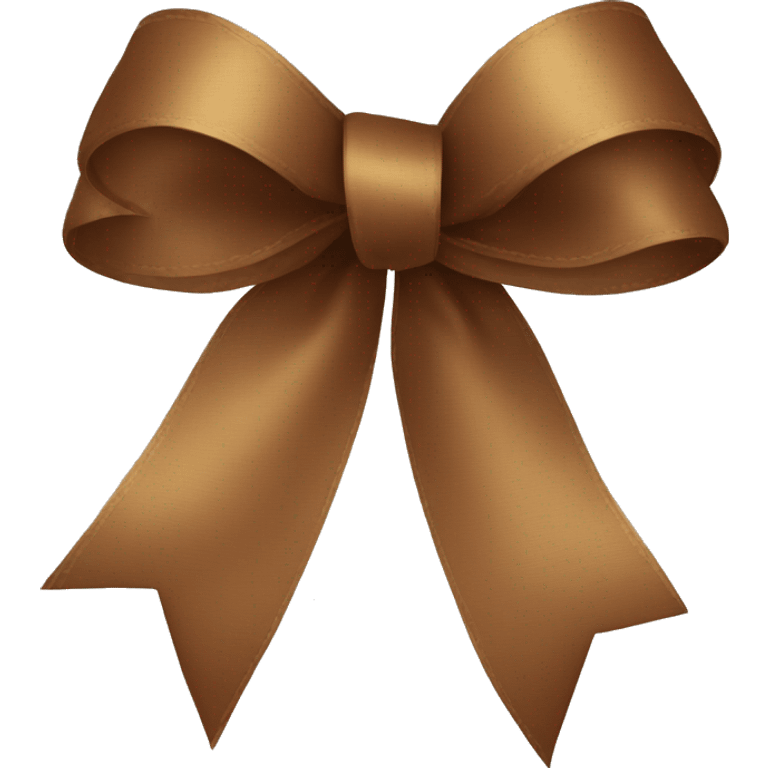 Brown ribbon bow emoji