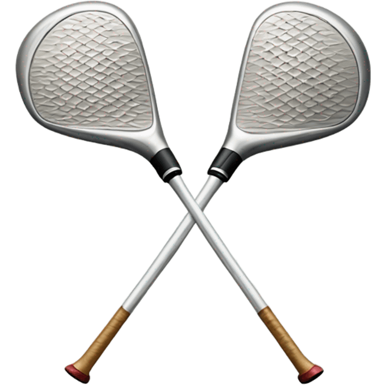 Hand drawn realistic logo of 2 crossed golf clubs  emoji