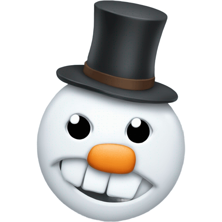 Drunken snowman emoji