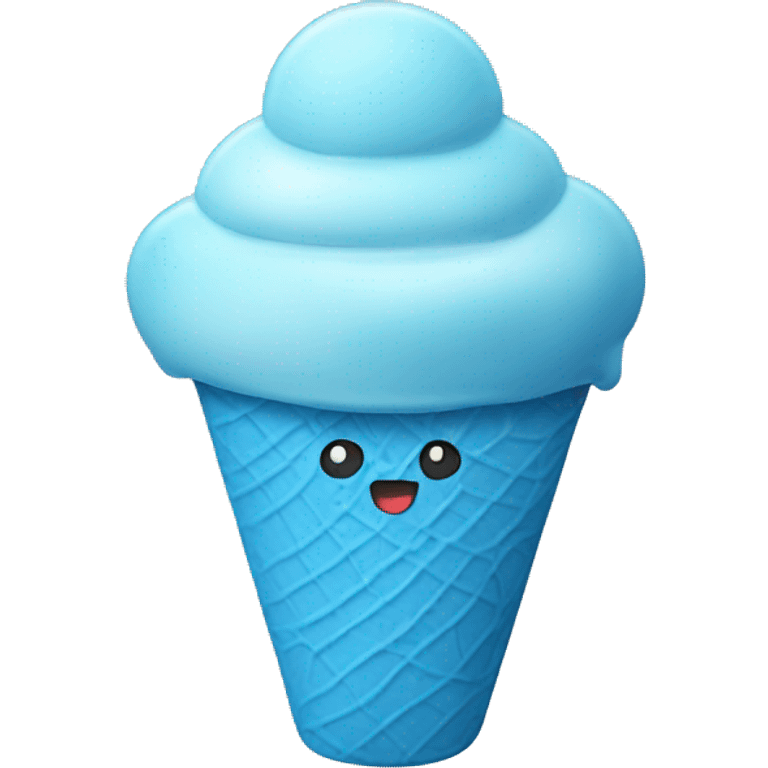 blue icecream emoji