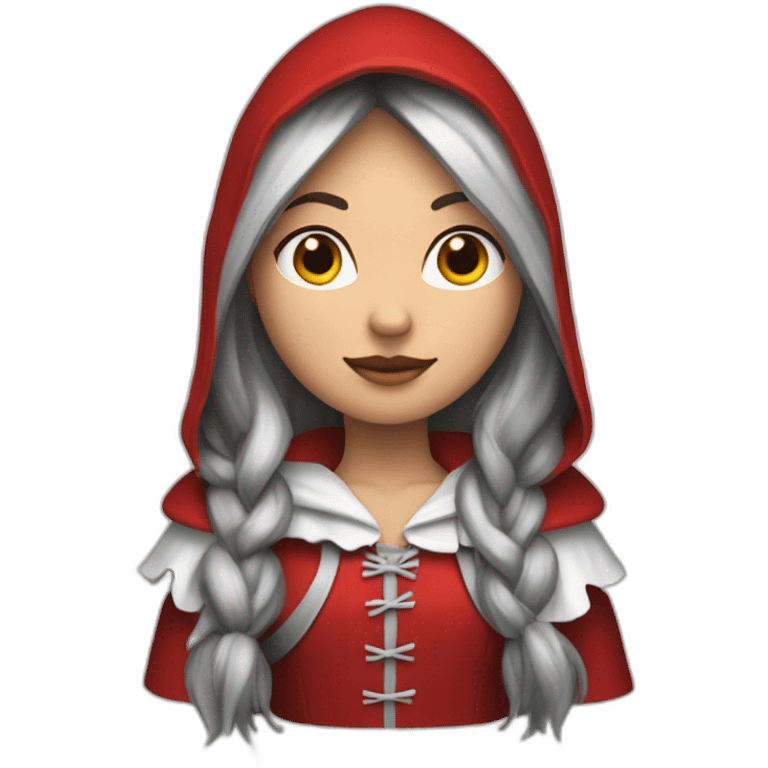 red-ridding-hood-with-long-black-strait-hair-with-white-break-hair emoji