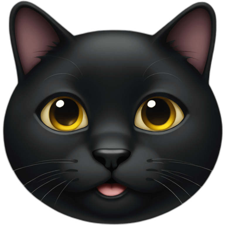 chubby black cat emoji