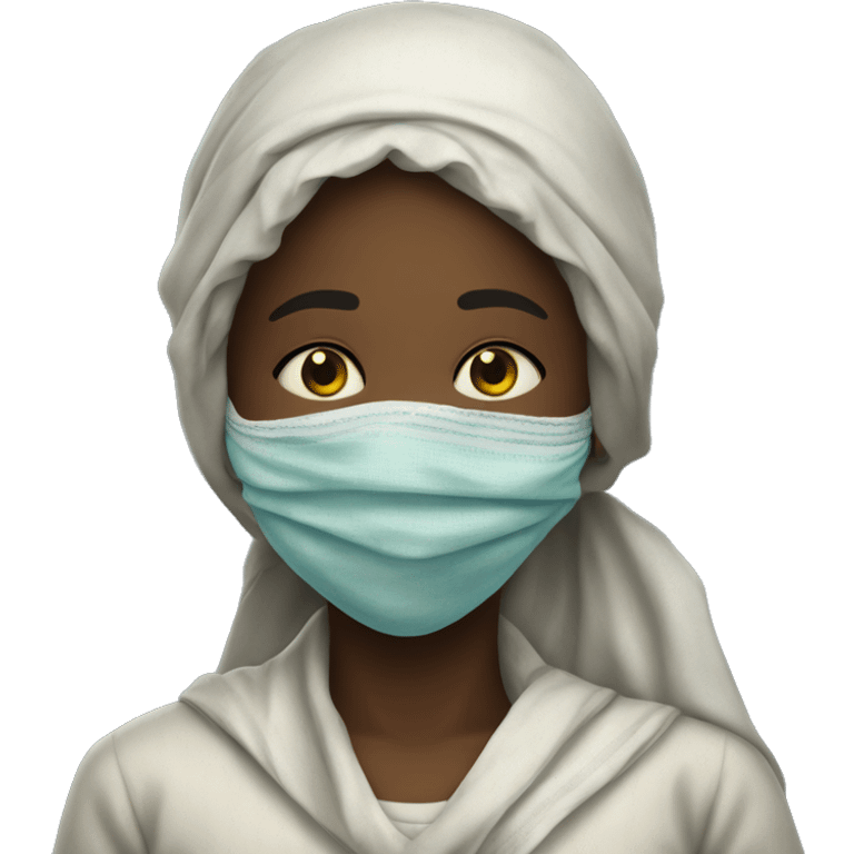 realism sick girl with a handkerchief emoji