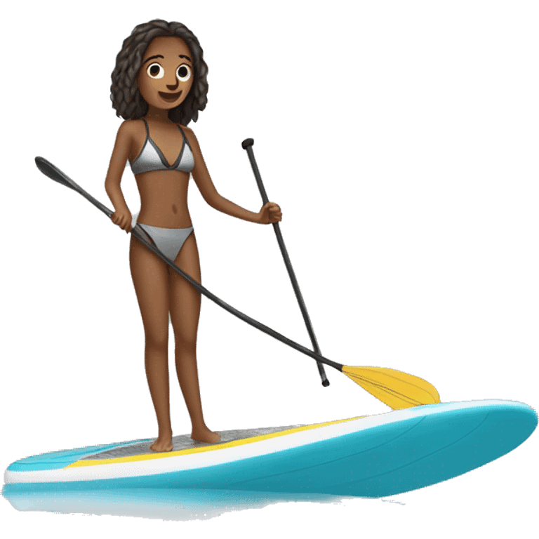 Girl paddle board emoji