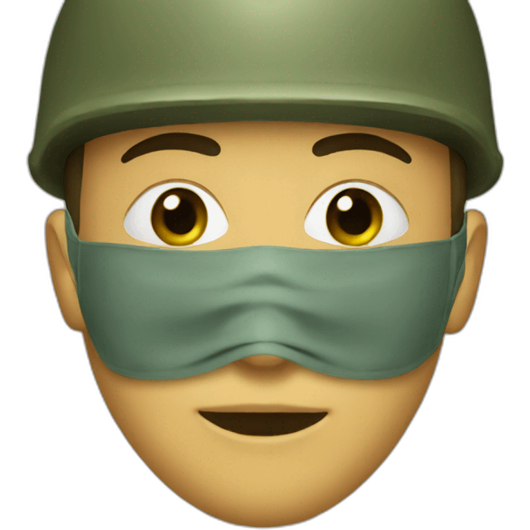 soldier face in a mask emoji