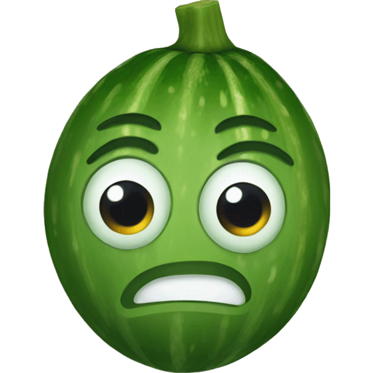 emoji with cucumber eyes emoji