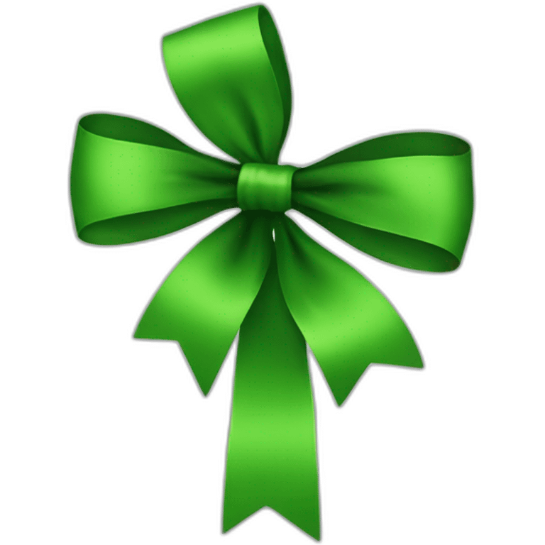 Green bow emoji