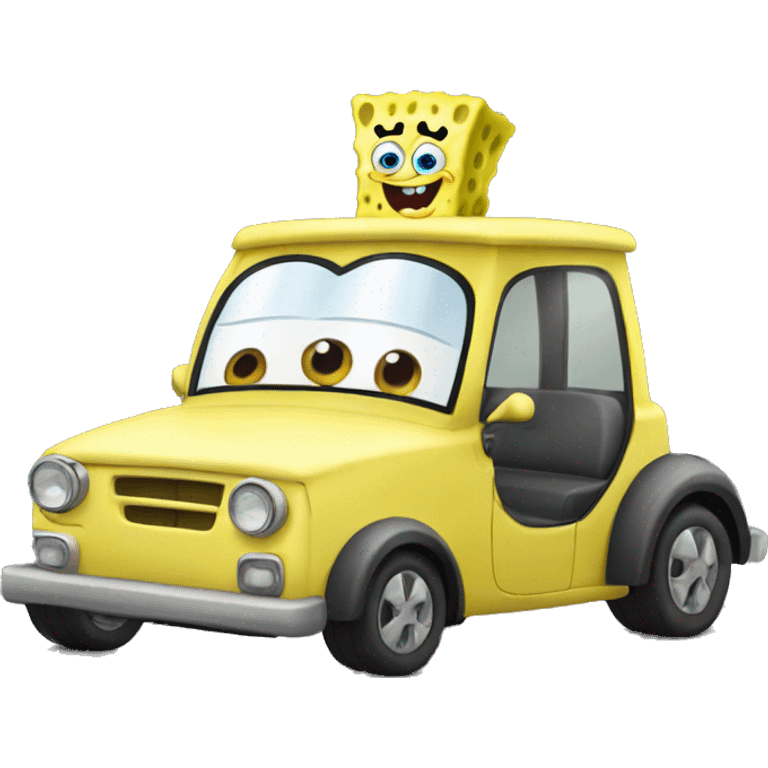 SpongeBob driving  emoji