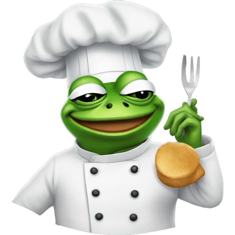 pepe the frog with a chef hat emoji