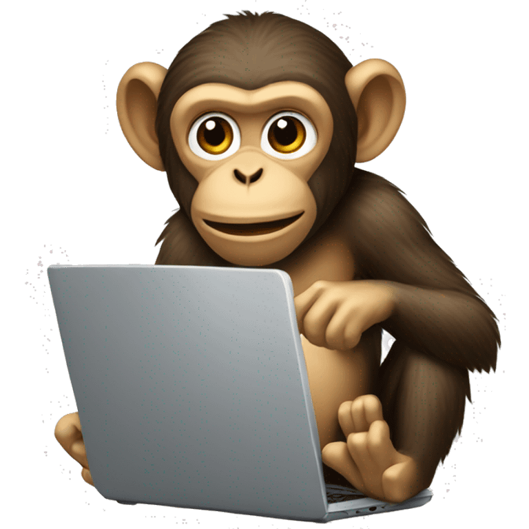 Monkey Using Laptop emoji