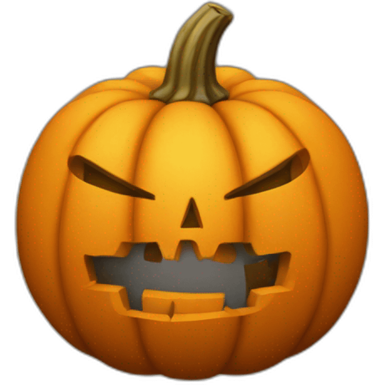 Pumpkin with balisong emoji