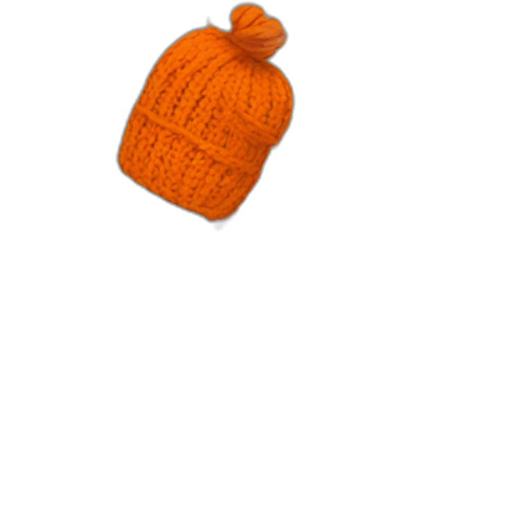 Orange knitting emoji