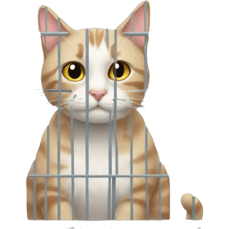 Cat in the cage emoji