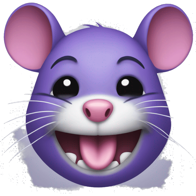 Purple rat crying with smudged mascara emoji