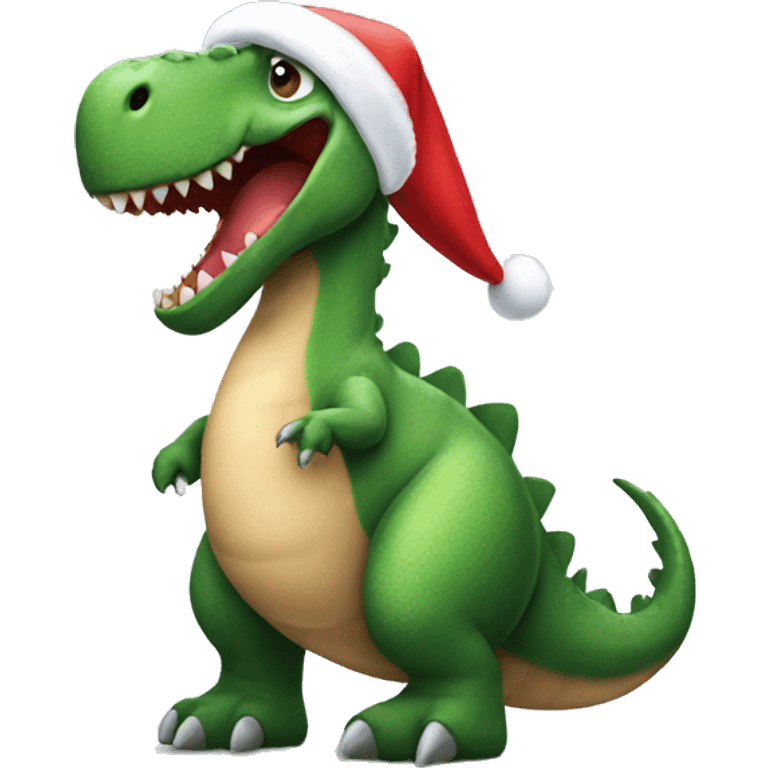 Christmas dinosaur  emoji