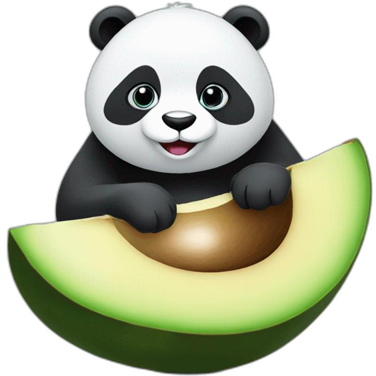 Panda eating avocado emoji