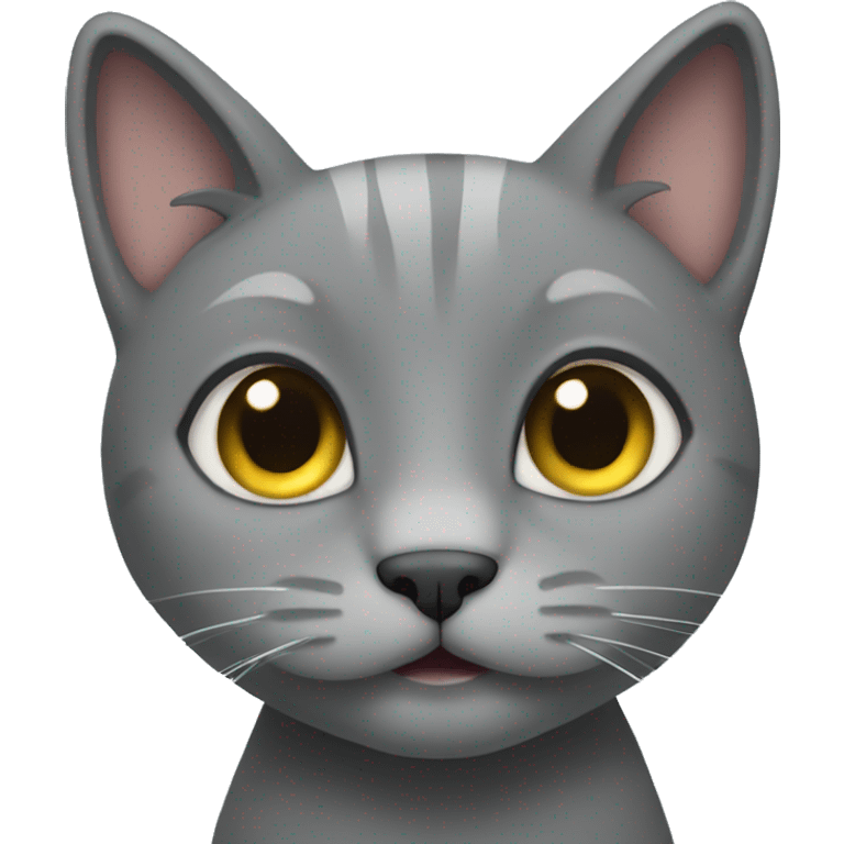 Adorable grey cat emoji