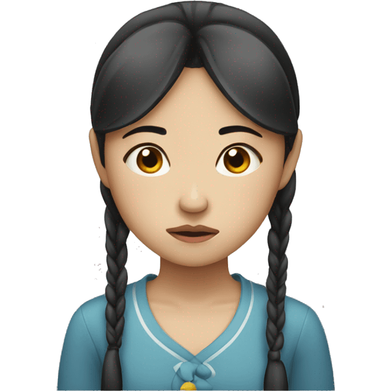 Chinese girl sad emoji