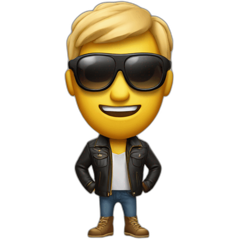 a living peanut with a leather jacket and sunglasses emoji