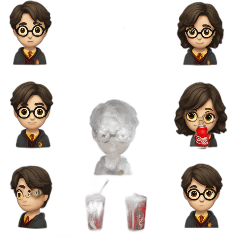 harry potter drinking coca-cola emoji