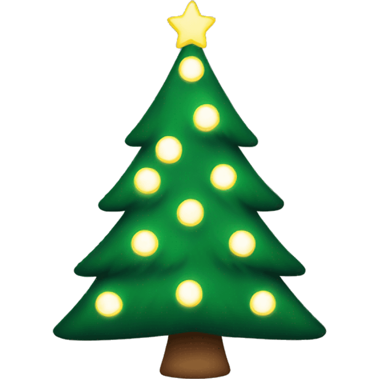 Christmas tree with white lights emoji