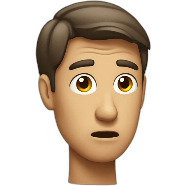 A confused guy emoji