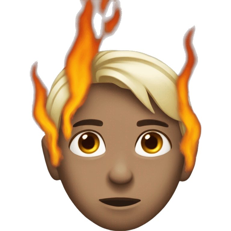 Cara con ojos de fuego  emoji