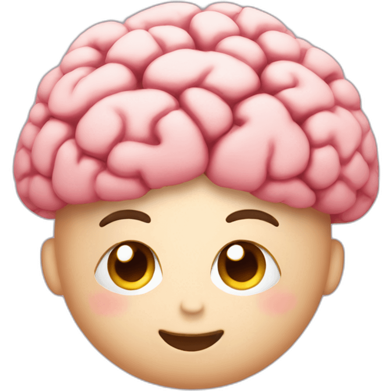 cute brain emoji