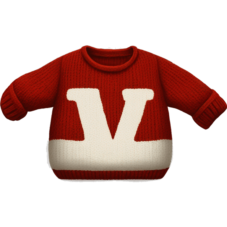 Red Harry Potter sweater with a letter A emoji