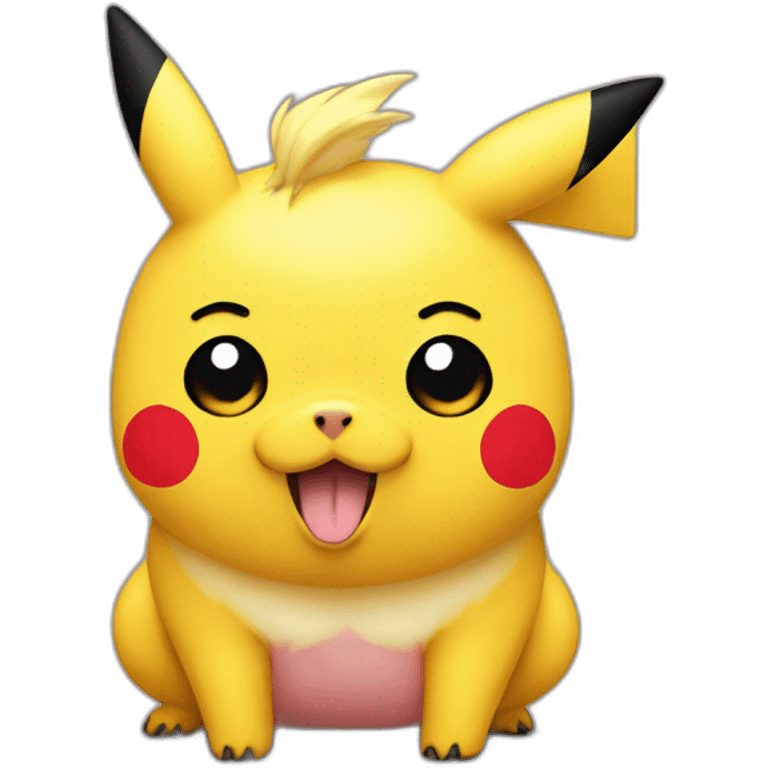 Trump as Pikachu pig emoji