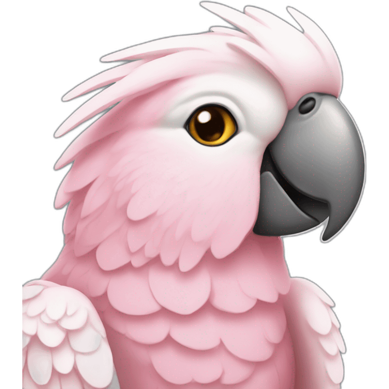 Pink cockatoo emoji