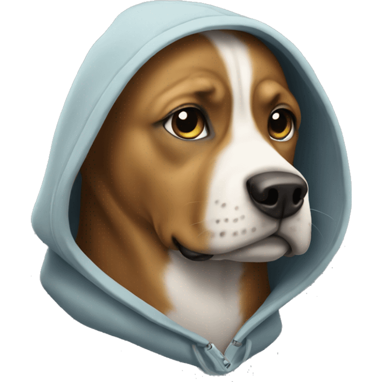 Dog with a hoodie on  emoji