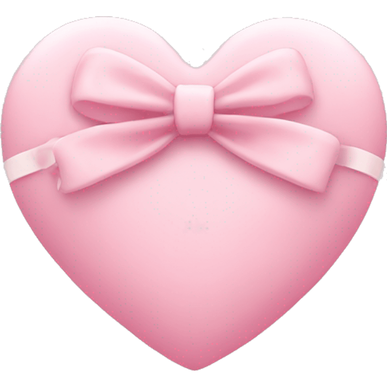 Light pink heart with a bow emoji