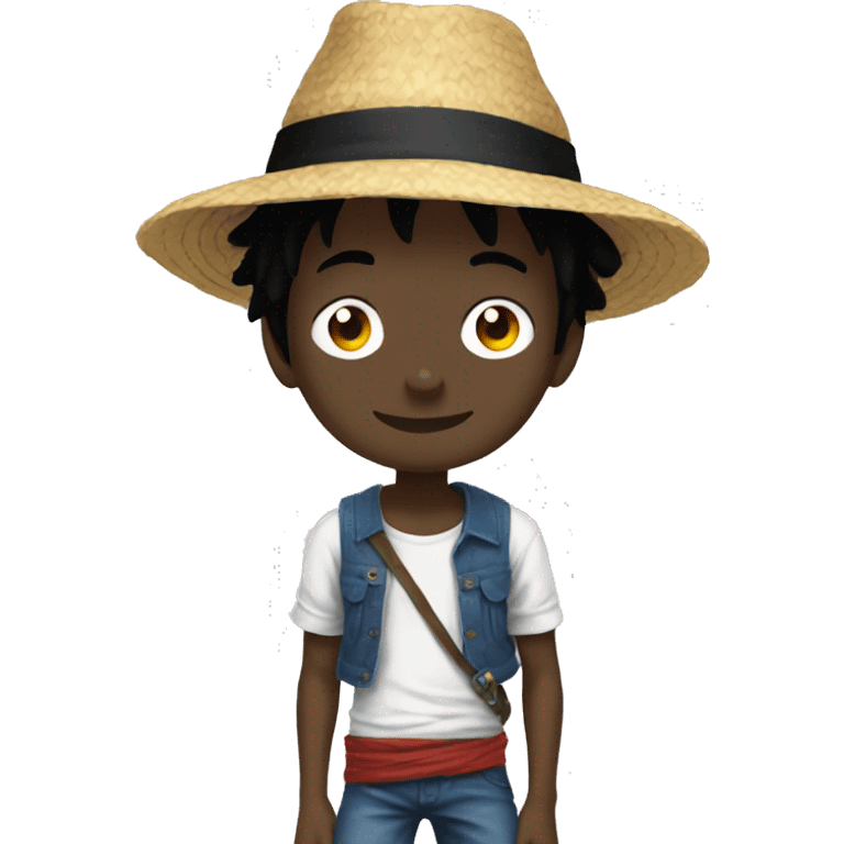 black luffy emoji